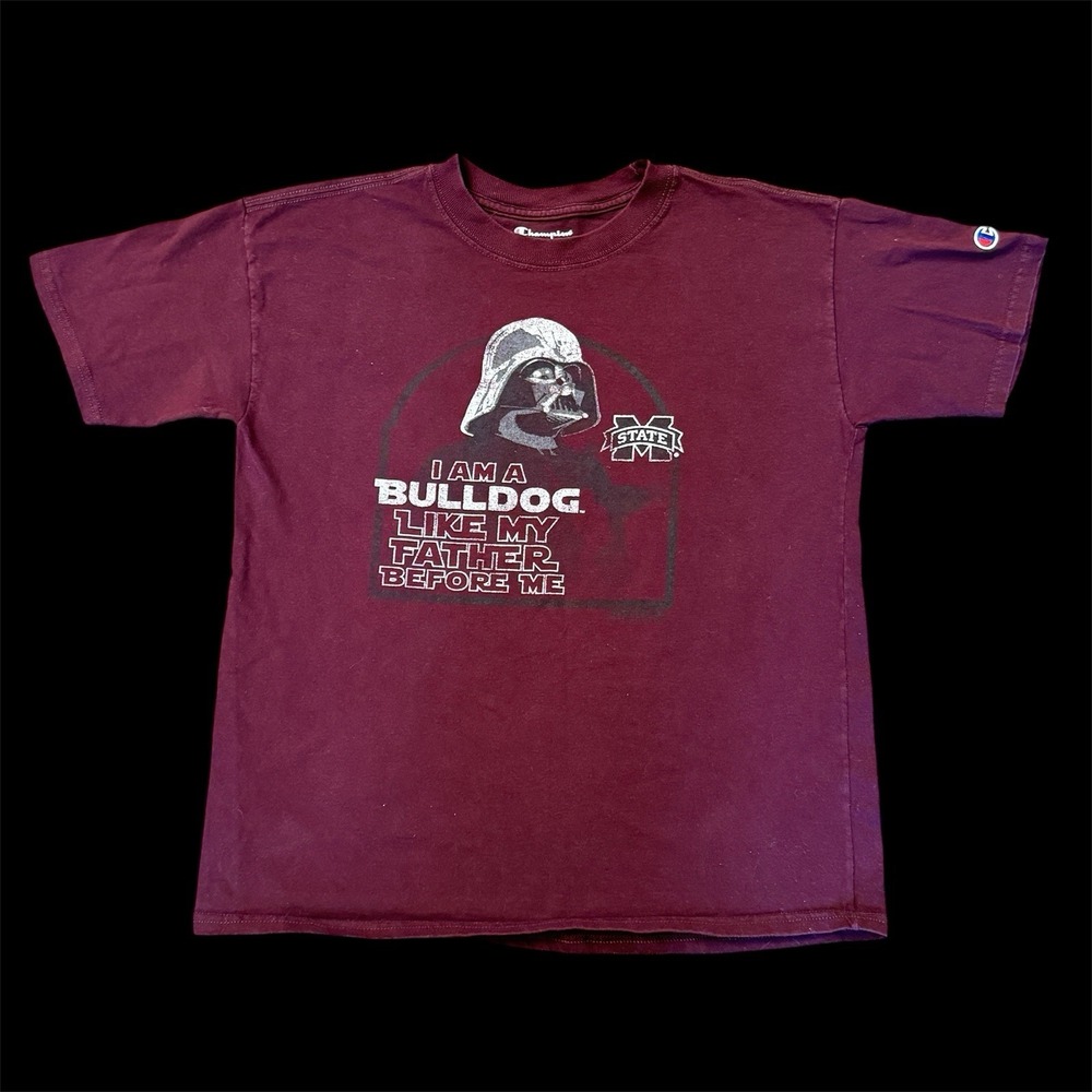 Mississippi State Bulldogs Star Wars Darth Vader Champion T Shirt Youth L 10-12